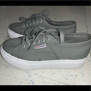 Superga Women’s 2790 Platform Sneaker (Grey)